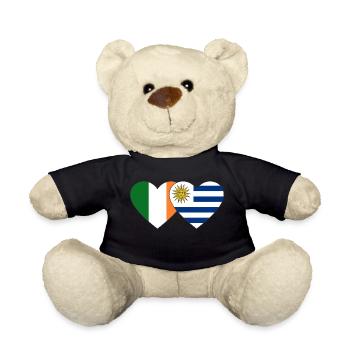 Irland Uruguay Herz Flagge - Teddy - Schwarz - Vorne