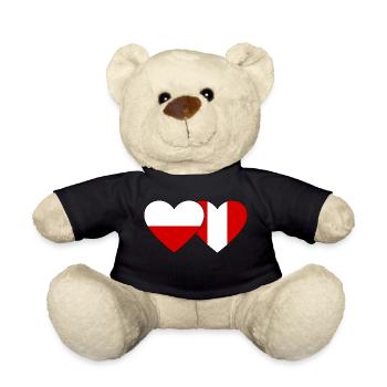 Polen Peru Herz Flagge - Teddy - Schwarz - Vorne