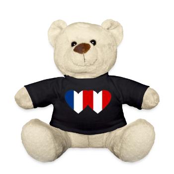 France Pérou Drapeau du Cœur - Nounours - noir - Devant