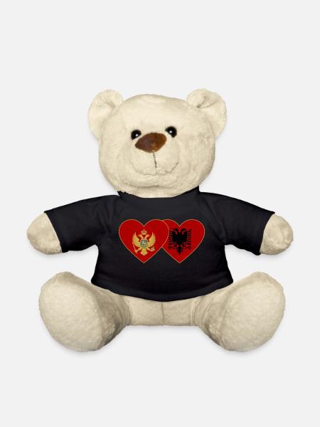 Montenegro Albanien Flagge - Teddy - Schwarz