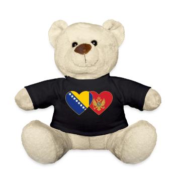 Drapeau de la Bosnie-Monténégro - Nounours - noir - Devant