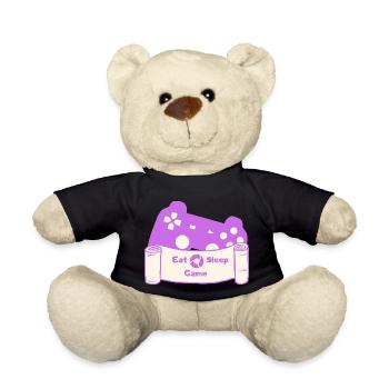 Manger, dormir, jouer et répéter - Violet/Beige - Nounours - noir - Devant