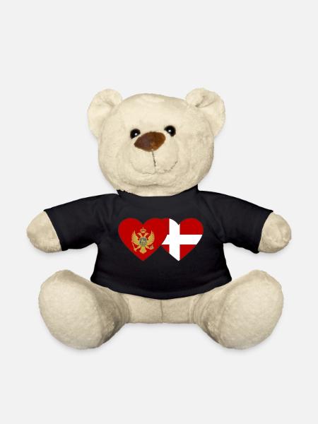 Montenegro Dänemark Flagge - Teddy - Schwarz