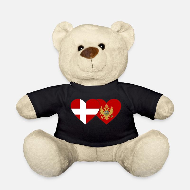 Dänemark Montenegro Flagge - Teddy - Schwarz