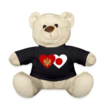 Monténégro Drapeau du Japon - Nounours - noir - Devant
