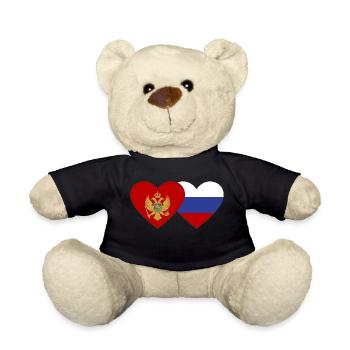 Monténégro Drapeau de la Russie - Nounours - noir - Devant