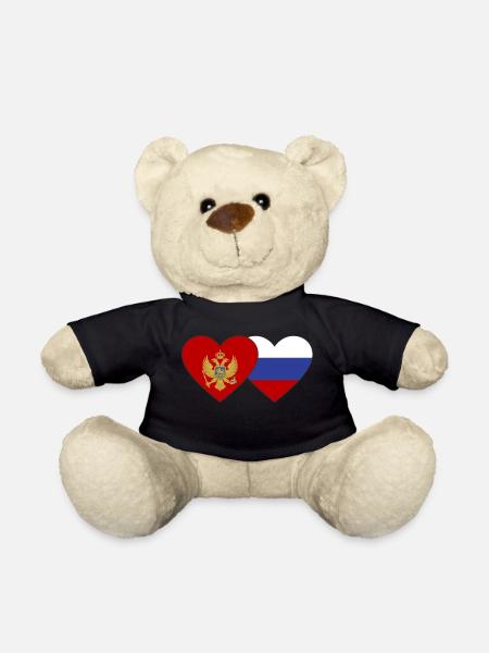Montenegro Russland Flagge - Teddy - Schwarz