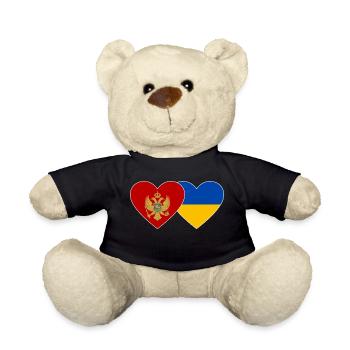 Monténégro Drapeau de l’Ukraine - Nounours - noir - Devant