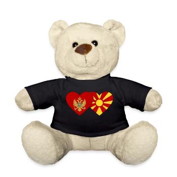 Montenegro Macedonia flag - Teddy Bear - black - Front