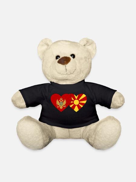 Montenegro Makedonien Flagge - Teddy - Schwarz