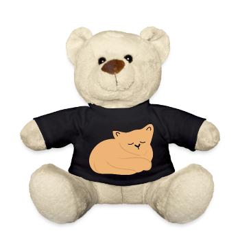 Schlafendes Baby Katze2 - Teddy - Schwarz - Vorne