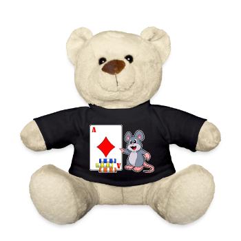 Maus Poker Pokerkarten Pokerchips - Teddy - Schwarz - Vorne