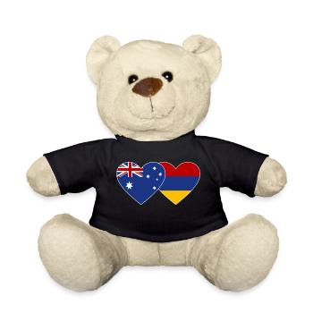 Drapeau de l’Australie et de l’Arménie - Nounours - noir - Devant