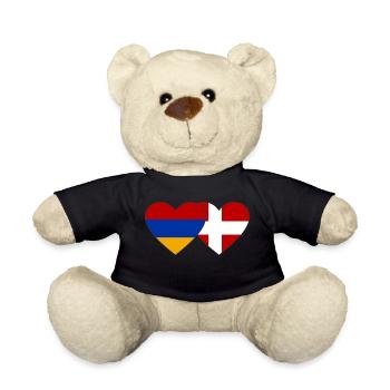 Armenien Dänemark Flagge Herz - Teddy - Schwarz - Vorne