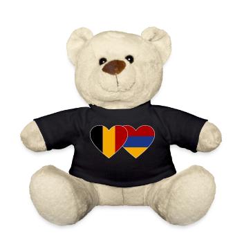 Belgien Armenien Flagge Herz - Teddy - Schwarz - Vorne