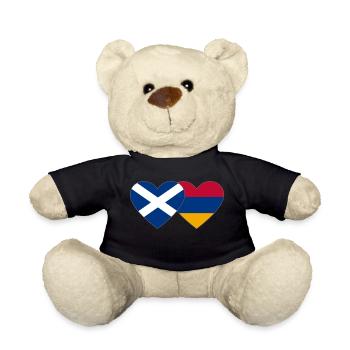 Schottland Armenien Flagge Herz - Teddy - Schwarz - Vorne