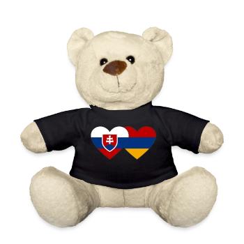 Slowakei Armenien Flagge Herz - Teddy - Schwarz - Vorne