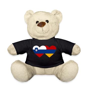 Slowenien Armenien Flagge Herz - Teddy - Schwarz - Vorne