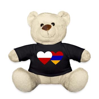 Polen Armenien Flagge Herz - Teddy - Schwarz - Vorne