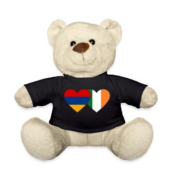 Armenia Ireland Flag Heart - Teddy Bear - black - Front