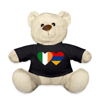 Ireland Armenia Flag Heart - Teddy Bear - black - Front