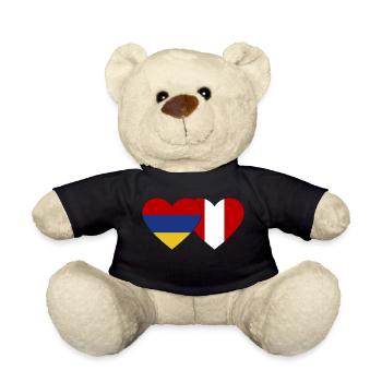 Armenien Peru Flagge Herz - Teddy - Schwarz - Vorne
