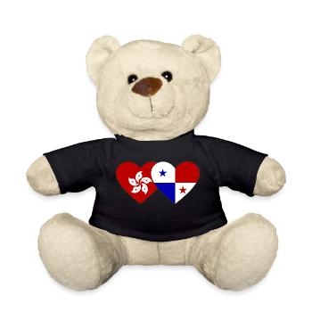 Drapeau du Panama à Hong Kong - Nounours - noir - Devant