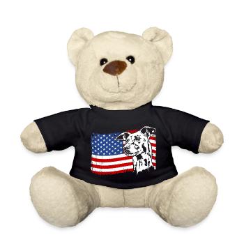 Greyhound America Flag Greyhound Dogs Wilsigns - Nounours - noir - Devant