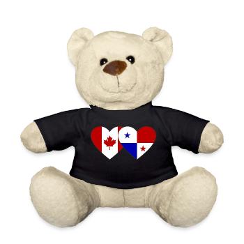 Kanada Panama Flagge - Teddy - Schwarz - Vorne