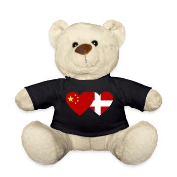 China Dänemark Herz Flagge - Teddy - Schwarz - Vorne