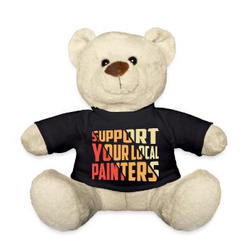 Soutenez votre profession de peintre local - Nounours - noir - Devant