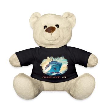 Cruise mode enabled. A stylish pattern for holidays. - Teddy Bear - black - Front