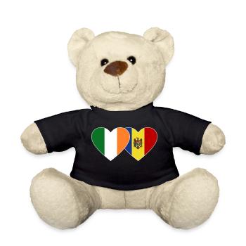 Irland Andorra Flagge Herz - Teddy - Schwarz - Vorne