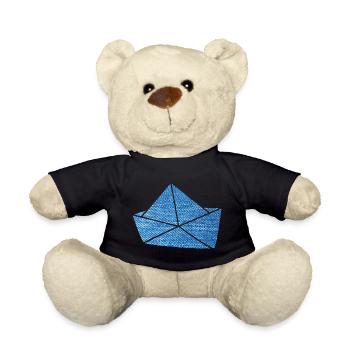 Papierboot Jeans Boot Schiff Urlaub See Meer Fan - Teddy - Schwarz - Vorne