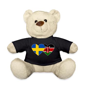 Suède Kenya Drapeau Coeur - Nounours - noir - Devant