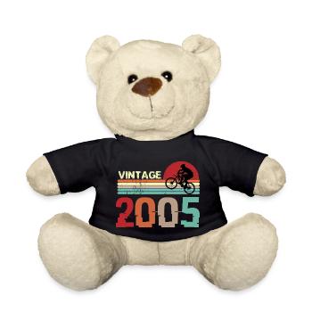 Vintage Birthday rétro sunset design - Nounours - noir - Devant