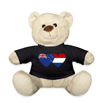 Cœur de drapeau de Nouvelle-Zélande - Nounours - noir - Devant