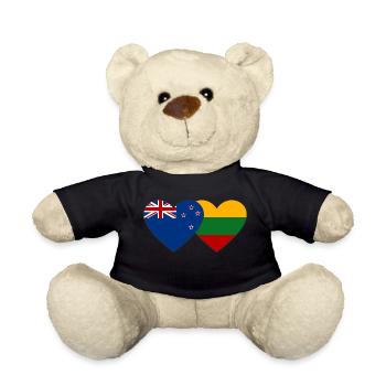 Drapeau de la Lituanie néo-zélandaise - Nounours - noir - Devant