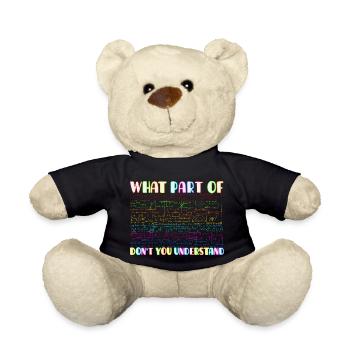 Quelle partie de ne comprenez-vous pas ? Fan de mathématiques - Nounours - noir - Devant