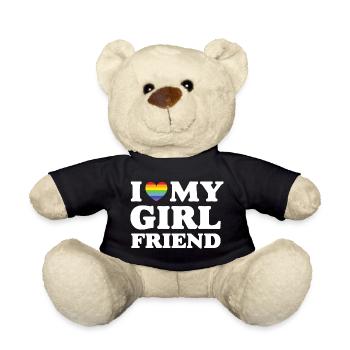 J’aime ma copine - LGBTQ - Nounours - noir - Devant