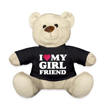 J’aime ma petite amie - Nounours - noir - Devant