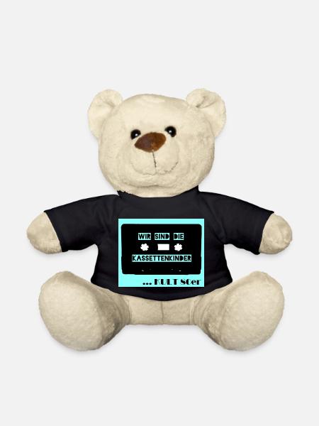 Wir sind die Kassettenkinder - hellblau - Teddy - Schwarz