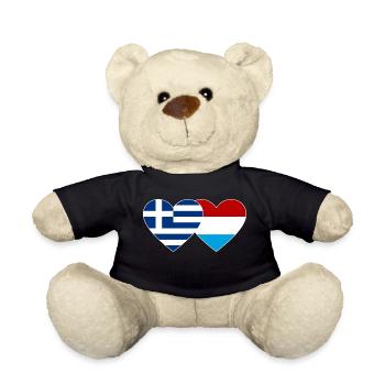 Grèce Drapeau luxembourgeois coeur utilisé - Nounours - noir - Devant