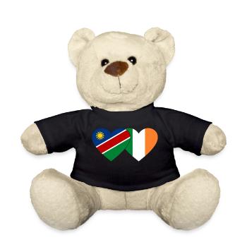 Namibia Ireland Flag Heart - Teddy Bear - black - Front