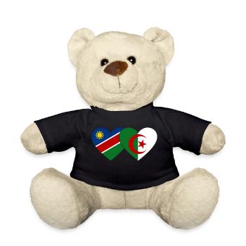 Namibie Algérie Drapeau Coeur - Nounours - noir - Devant