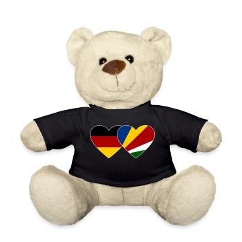 Allemagne Seychelles drapeau coeur - Nounours - noir - Devant