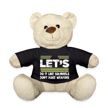 peace movement humor 1960s heart disarmament - Teddy Bear - black - Front
