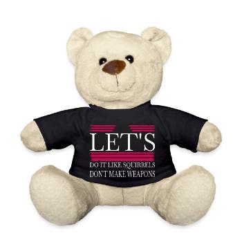 peace symbol birthday present present idea - Teddy - Schwarz - Vorne
