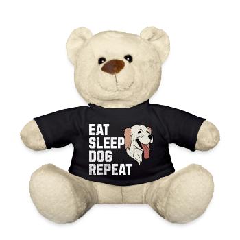 Manger, dormir, chien, répéter : la vie d’un amoureux des chiens - Nounours - noir - Devant