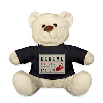 Genève Suisse Friedenskapital Vintage - Teddy - Schwarz - Vorne